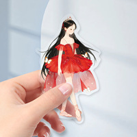 50 Autocollants Transparents Fille Ballerine Style Cartoon Chic Artistique Parfaits pour Filles Vente en Gros Transfrontalière Excellents pour Téléphones et Électronique Grand Public