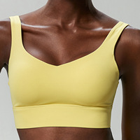 Soutien-gorge de sport respirant à maintien élevé pour femmes, bretelles croisées, grande taille, pour le yoga et le fitness, 100% nylon
