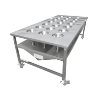 Abattoir à petite capacité avec chaudière pour le traitement de la viande de poulet / Machine à échauder le poulet / Machine à éviscérer le poulet
