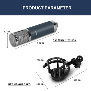 Biner-micrófono con cable V11, condensador profesional, estudio, 48V, con interfaz de Audio - Product Image 2