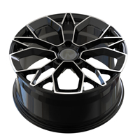 Nouvelles jantes forgées Y-Mesh Design 20 pouces 5x112 PCD noir mat usiné, moyeu monobloc 6061-T6 pour Fiat 500e