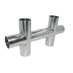 Nguồn Nhà Máy Vệ Sinh Cấp 304/316 Thép Không Gỉ Hàn <span class=keywords><strong>Cross</strong></span> Ống Ống <span class=keywords><strong>Cross</strong></span> Kết Nối Phụ Kiện - Product Image 3