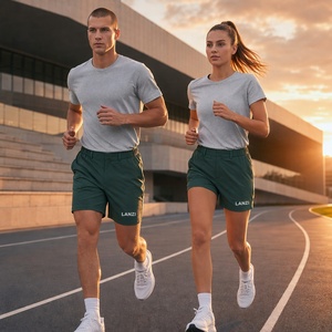 Shorts de course athlétiques unisexes respirants à séchage rapide en tissu technique avec logo réfléchissant, style urbain <span class=keywords><strong>nomade</strong></span>, pour le travail et les loisirs, personnalisables OEM - Product Image 3