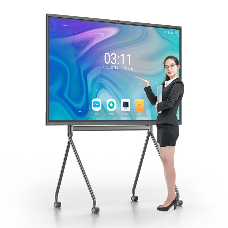 65 "75" 86 "98" Display a schermo piatto Touch Screen elettronico lavagna interattiva Smart Board per scuole e riunioni