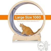 Roue de chat Arbre à chat Roue d'exercice Course à pied Spinning Scratching Escalade Intérieur Moderne Grand espace Premium Bois de bouleau