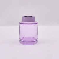 Bouteille diffuseur en verre de 100 ml en gros, vide, pour aromathérapie, avec impression sérigraphique, créative, cylindrique, à bouchon à vis, pour la maison