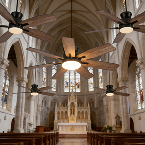 Ventilateurs de plafond LED modernes à commande à distance, moteur DC réversible, pales en contreplaqué, 6 vitesses, 5 pales, <span class=keywords><strong>CRI</strong></span> élevé 95, garantie 5 ans, directement de l'usine - Product Image 3