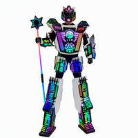 Costume de robot LED géant multicolore, armure de performance en mousse EVA, costume futuriste lumineux pour spectacle de scène en boîte de nuit