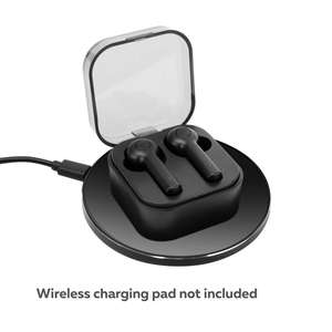 Mini Auricolari Bluetooth TWS Quadrati con Custodia Trasparente e Ricarica Wireless - Product Image 5