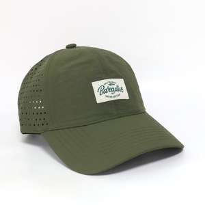 หมวกเบสบอลปีกโค้งแบบไม่มีโครงสร้างสำหรับใช้เป็นรูเลเซอร์มีรูพรุนแห้งเร็ว6แผงผ้าทอตามสั่ง - Product Image 3