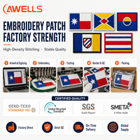 Ensemble de patchs brodés personnalisés AWELLS avec des symboles colorés pour vestes, sacs, casquettes, cadeaux de voyage et événements culturels
