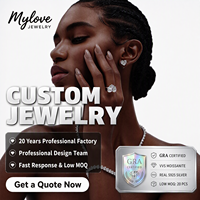 Mylove Custom FineJewelry, ensemble de bijoux en argent sterling 925 avec diamants CZ, bracelet, bague, collier, boucles d'oreilles, fabrication de bijoux DIY OEM&ODM