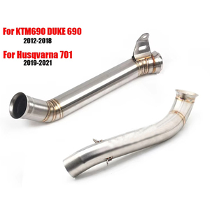 Tuyau de liaison intermédiaire d'échappement de <span class=keywords><strong>moto</strong></span>, raccordement au silencieux d'origine, glisse pour <span class=keywords><strong>KTM</strong></span> <span class=keywords><strong>Duke</strong></span> <span class=keywords><strong>690</strong></span> 2013-2020 pour Husqvarna 701 Svtpilen - Product Image 3