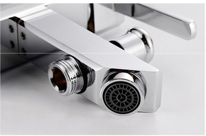 Robinet de lavabo moderne en <span class=keywords><strong>laiton</strong></span> à poser sur le comptoir <span class=keywords><strong>avec</strong></span> <span class=keywords><strong>douchette</strong></span> à main, <span class=keywords><strong>mitigeur</strong></span> chaud/froid pour salle de bain - Prix usine - Product Image 5