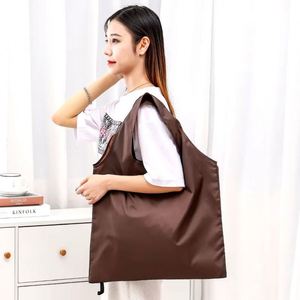 Sac de shopping pliable grande capacité en tissu polyester imperméable à bandoulière unique pour femme, impression personnalisée, vente en gros d'usine - Product Image 2