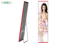 SCX Intérieur Polychrome Mobile HD LED Au Sol Debout Led Affiche Écran Wifi USB 4G Télécommande Publicité Lecteur Écran