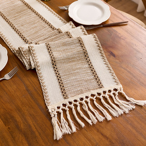 Summer Anne's American Countryside Farmhouse <span class=keywords><strong>Style</strong></span> Cotton Tassel Hollow Party Kitchen <span class=keywords><strong>Table</strong></span> Decoration <span class=keywords><strong>Chemin</strong></span> <span class=keywords><strong>de</strong></span> <span class=keywords><strong>table</strong></span> - Product Image 4