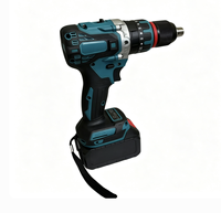 Perceuse à percussion sans fil 13 mm, moteur sans balais haute puissance, mandrin à trois griffes, fonction marteau portable lithium-ion, réversible, sans réglage de vitesse