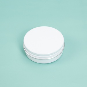 60ml White Metal Tin Can for Cosmetics <b>Face</b> Cream & Essential Oil Packaging Lip Balm Container with Customizable Colors - Product Image 1