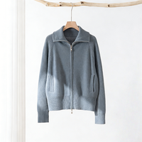 Pull en cachemire 100% personnalisé pour femme, col zippé, tricoté, décontracté, épais, pour l'automne