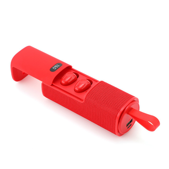 Portable 2 in 1 Wireless Earbuds Speaker Headsets Bluetooth Speaker with 1000mah Power Bank Earphonesfor All Smart Phone
