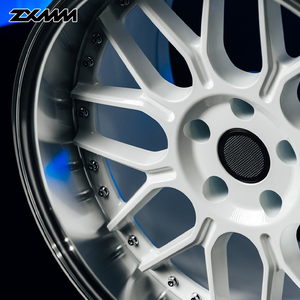 Jantes forgées ZXMM Glossy White Polish en 2 pièces 5x114.3 5x120 6x139.7 5x127 de 16 à 24 pouces, finition brossée, pour <span class=keywords><strong>BMW</strong></span> Audi RS4/5*/6 - Product Image 2