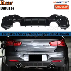<b>For</b> Bmw F20 F21 Rear Bumper <b>Diffuser</b> 1 Series M135i M140i 2015-2018 Back Splitters Spoiler Gloss Black <b>Car</b> Exteropr Parts - Product Image 1