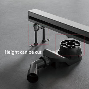 Bonde de <span class=keywords><strong>douche</strong></span> rectangulaire murale en acier inoxydable moderne à haut débit pour salle de bain avec <span class=keywords><strong>siphon</strong></span> - Product Image 2