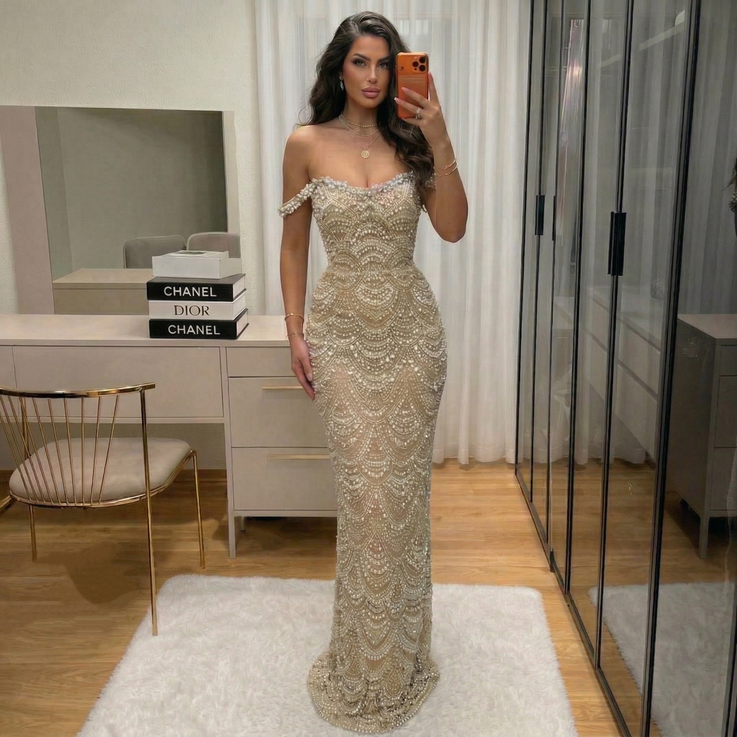 luxury gold dress Luxury Black and Gold Color Evening Dress