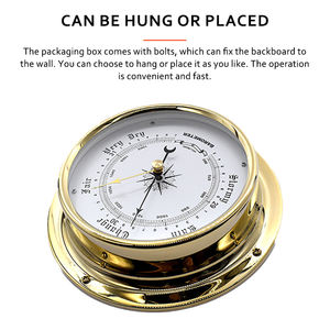 Revestimento de zircônio a vácuo na superfície Medição precisa, barômetro marinho resistente à corrosão (Yacht Grade) - Product Image 5