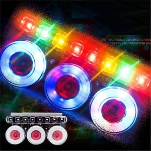 Faro Antinebbia a Tre Luci Rotonde 24V, Lampade di Avvertimento Universali per Camion e Rimorchi, Luci di Segnalazione e Freni Anti-Collostrazione - Product Image 6