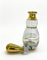 Flacons d'huile essentielle décoratifs de luxe classiques arabes de haute qualité, 150 ml, avec placage or UV, bouchon et carton