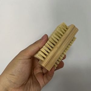 Wholesale Bamboo Beech Two Sided Hand Nail Cleaning <b>Brush</b> Fingernail Bristle <b>Scrub</b> <b>Brushes</b> - Product Image 6