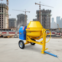 Bétonnière mobile HengKe CM400-2C 400L, moteur diesel refroidi par air 6HP, capacité 5-6 m³/h, haute efficacité, construction 300kg