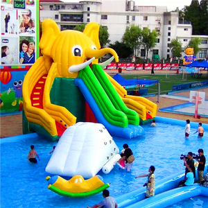 Custom PVC Inflatable Elephant Water <b>Slide</b> Colorful Water Play Equipment for <b>Pool</b> Resort Hotel Commercial Use - Product Image 4
