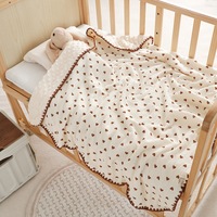 Couverture d'emmaillotage pour bébé personnalisable à double couche 100% polyester - Douce et lavable en machine