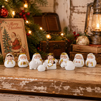 Ensemble de figurines de crèche en résine SWAITE Factory Mini-Q Version, 11 pièces, décoration de Noël pour la maison, cadeau de fête, personnalisable