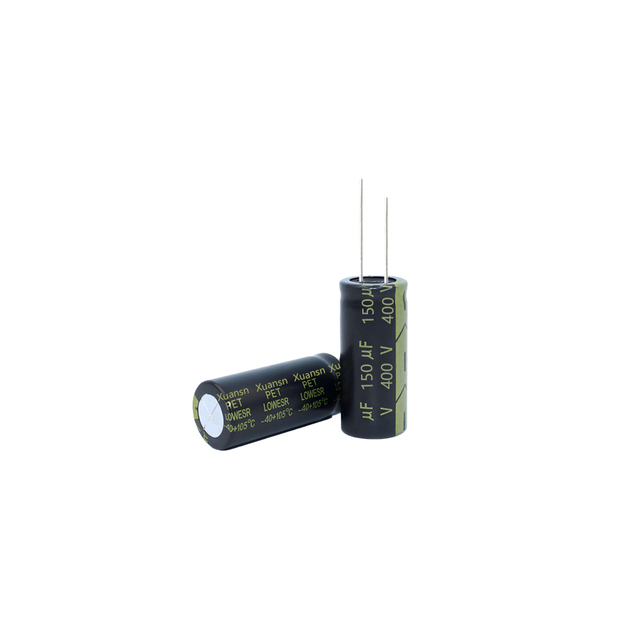 China Supplier High Frequency 150UF 400V Aluminum Electrolytic Capacitor Low Resistance Electronic Components 18*36 Viable