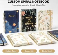 A5 Marken-Notizbücher mit Eigenem Logo Spiralgebundenes Notizbuch Personalisiertes Journal Hardcover-Planer Schreibwaren-Set