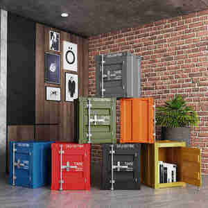 Gabinete de almacenamiento Vintage Industrial personalizado Saide, gabinetes creativos de lujo de hierro forjado para sala de estar, contenedor único, Bar para el hogar - Product Image 5