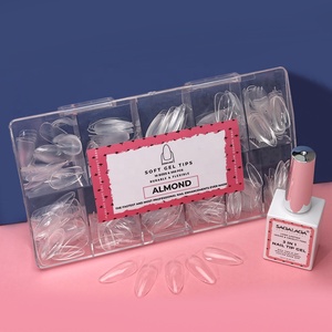 500 faux ongles carrés et en forme de stiletto, pointes souples coniques en PMMA, couvre-ongles en gel UV, boîte pour usage créatif DIY en salon - Product Image 6
