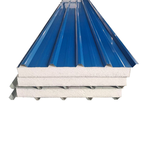 GUANGQIA Factory Eps Panel sándwich de techo Aislamiento térmico impermeable Recubierto Mejor precio Hoja de acero con bordes para casa - Product Image 1