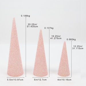 Wholesale Plastic Glitter <strong>Christmas</strong> <strong>Tree</strong> <strong>Cones</strong> for Home Holiday Mall Decorations - Product Image 6