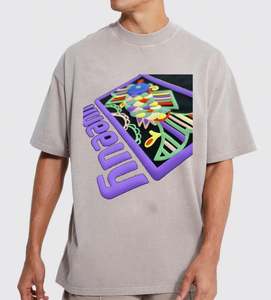 Camiseta Oversize de Gran Tamaño para Hombre, Personalizable con Logotipo, Camiseta Lisa de Manga Corta, Tallas Grandes, Impresión Digital 3D - Product Image 1