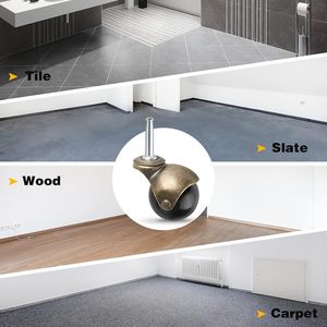 2 "Stuhl Lenk rolle Rad Bronze Farbe Halterung Rolle PP Kugel rollen Drehbar mit Schraube für Möbel Küche Home Office Hotel Gym - Product Image 5