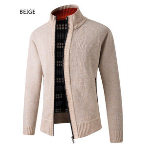 Heren Vest Trui Breien Winter Volledige Rits Lange Mouw Dikke Vest Jas - Product Image 5
