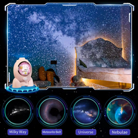 Proyector de Estrellas Portátil Youkela, Proyector de Aurora para Sala de Estar, Lámpara LED Recargable, Luz Nocturna Ligera para Regalo Navideño