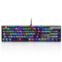 Clavier de jeu mécanique filaire à laser, métallique rvb, avec interface usb, personnalisé, pour ordinateur, tablette