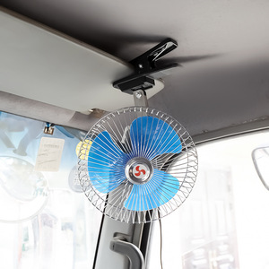 Baimo Car Fan 12V 24V Universal Electric Fan For Vehicle Cooling Summer Use With <b>Clip</b> Mounting - Product Image 3