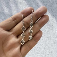 Boucles d'oreilles pendantes spirales vintage couleur argent pour femme, bijoux fantaisie en métal, longues, rondes, géométriques, avec pompons